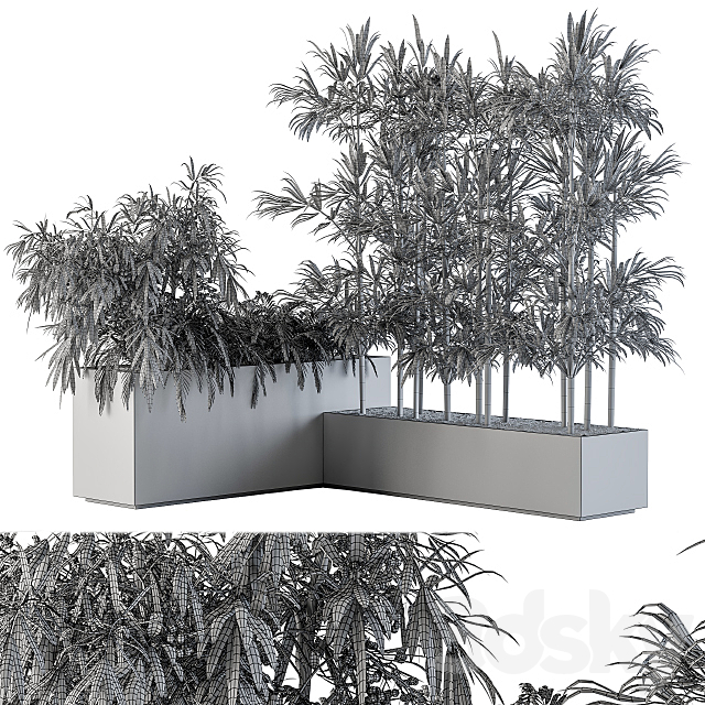 Outdoor Plants Black Plastic Box – Set 73 3DSMax File - thumbnail 4