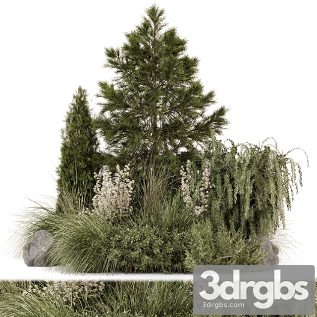 Outdoor Plants Bush Collection Bush Set 1578 3dsmax Download - thumbnail 1