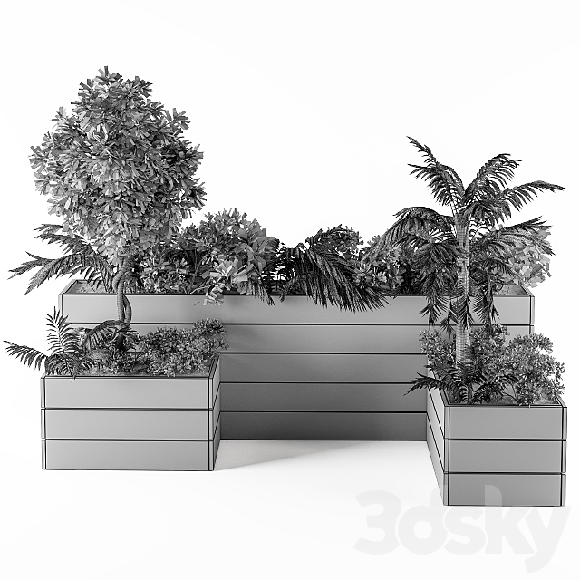 Outdoor Plants-Flower Box 2 3ds Max - thumbnail 3