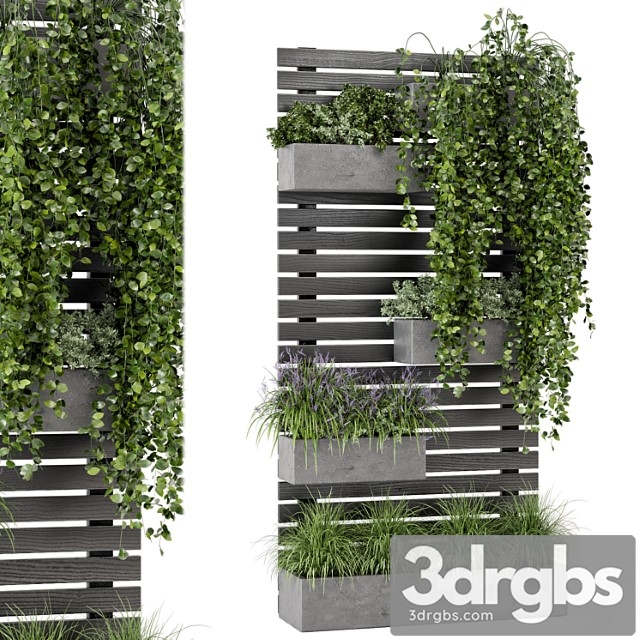 Outdoor plants pallet vertical planter pots – set 208 - thumbnail 1