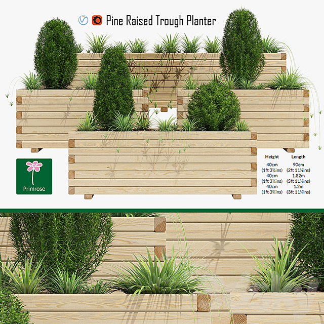 Pine planter 3DSMax File - thumbnail 1