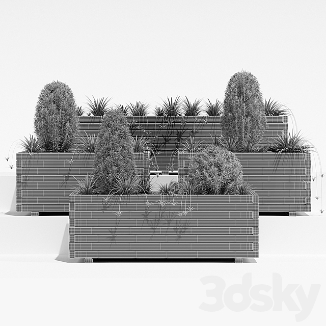 Pine planter 3DSMax File - thumbnail 3