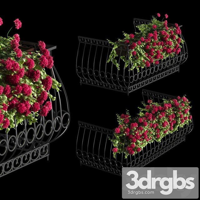 Plant Geranium for The Facade 3dsmax Download - thumbnail 1