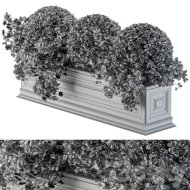 Planter Box For Windows Classic 3DS Max Model - thumbnail 4