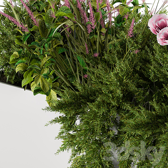 Planter Box For Windows Pink Flower 3ds Max - thumbnail 3