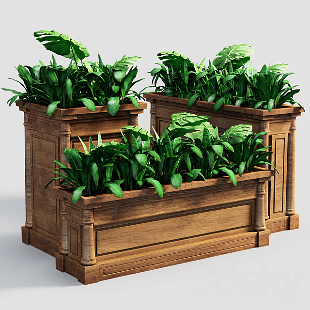 Planter set 1 3ds Max - thumbnail 1