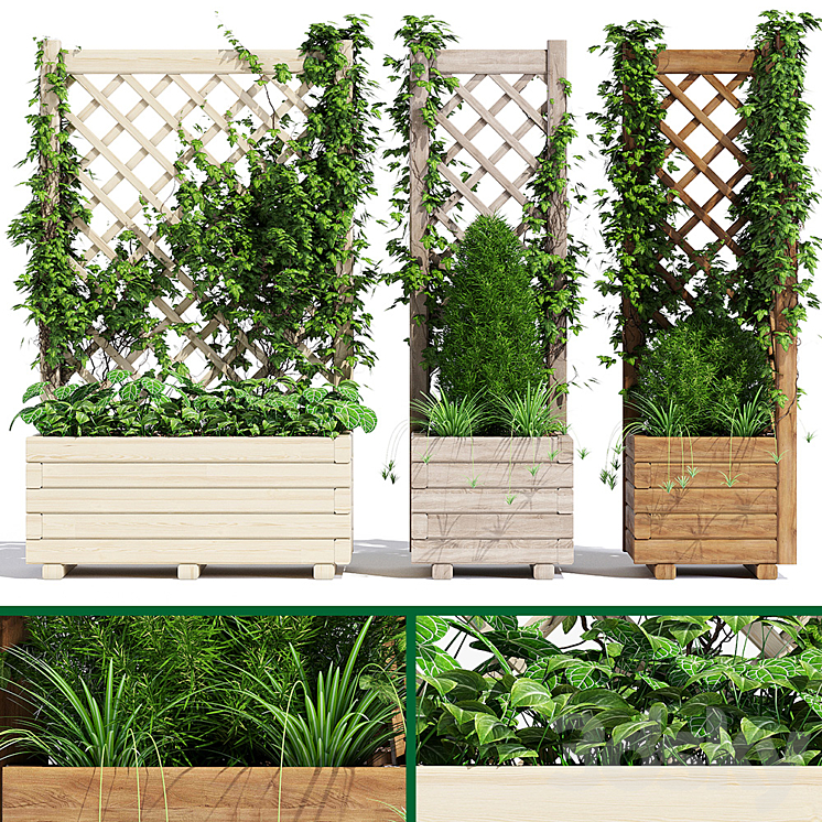 Planter with trellis 3DS Max - thumbnail 1