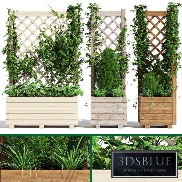 Planter with trellis 3DS Max - thumbnail 3