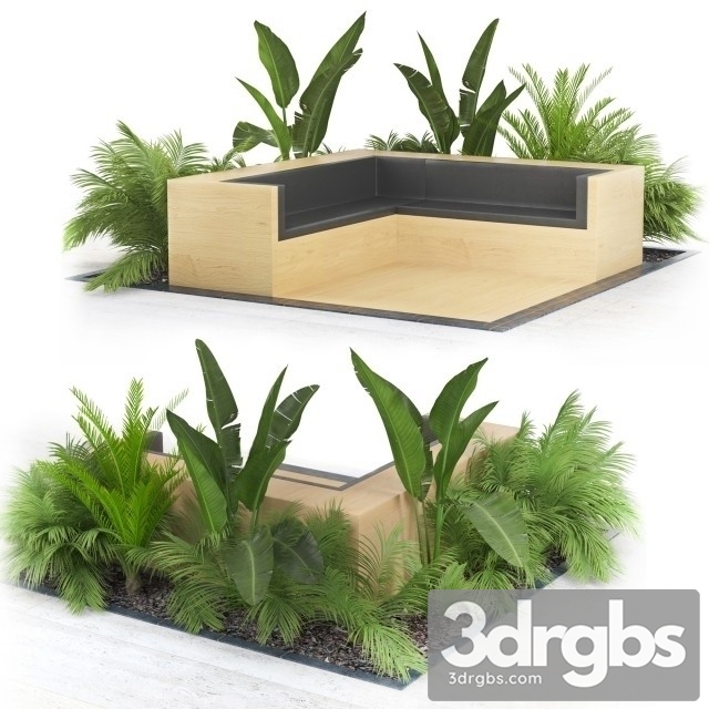 Plants Edge Wall Set 3dsmax Download - thumbnail 1