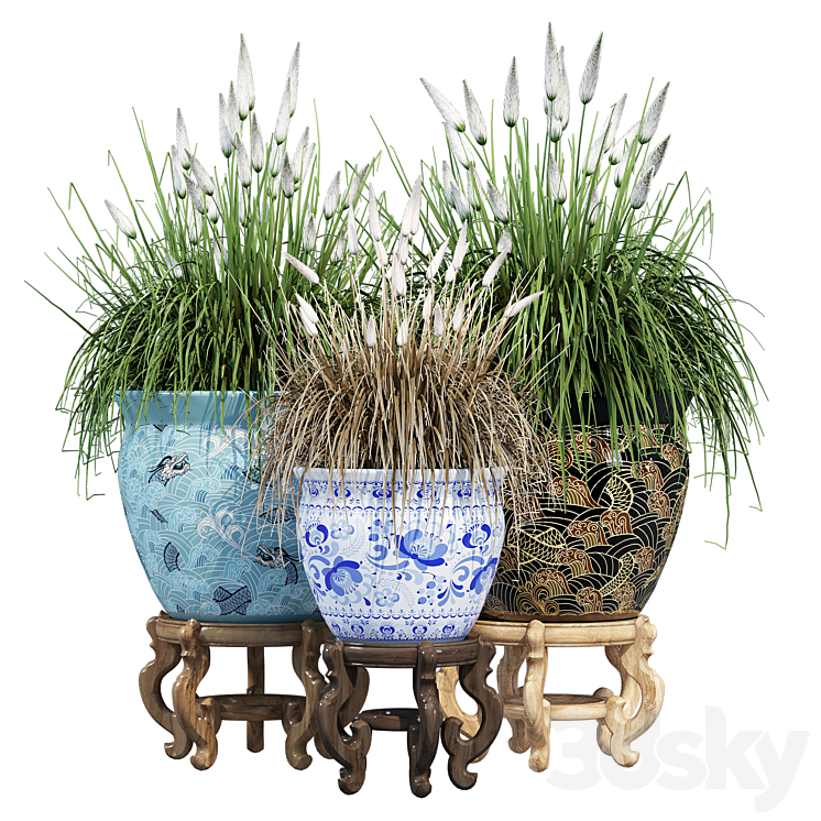 Porcelain grass 3DS Max - thumbnail 2