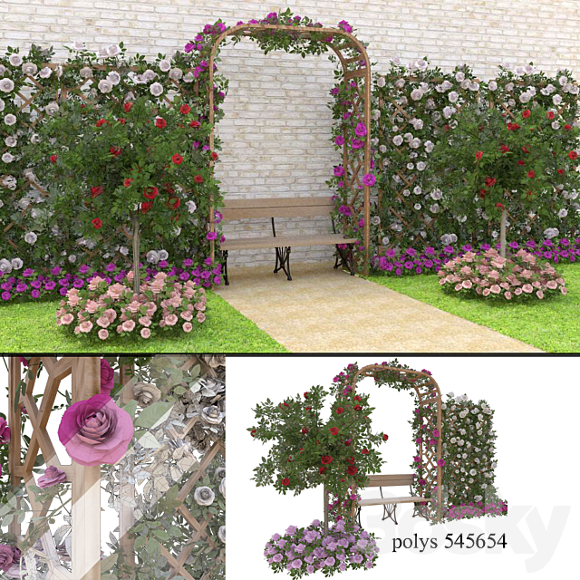 Rose garden 3ds Max - thumbnail 1