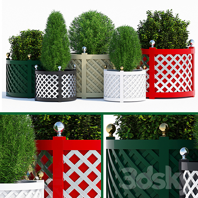 Round treillage planters 3DSMax File - thumbnail 1