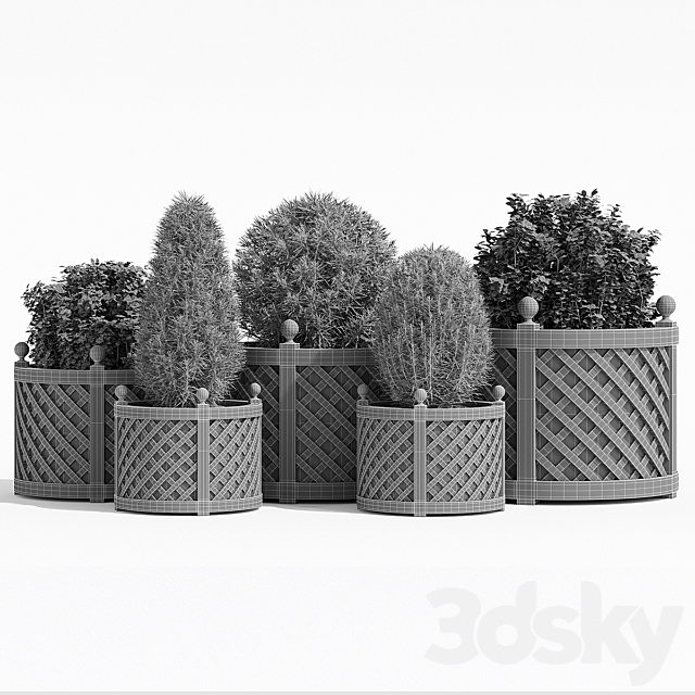 Round treillage planters 3DSMax File - thumbnail 3