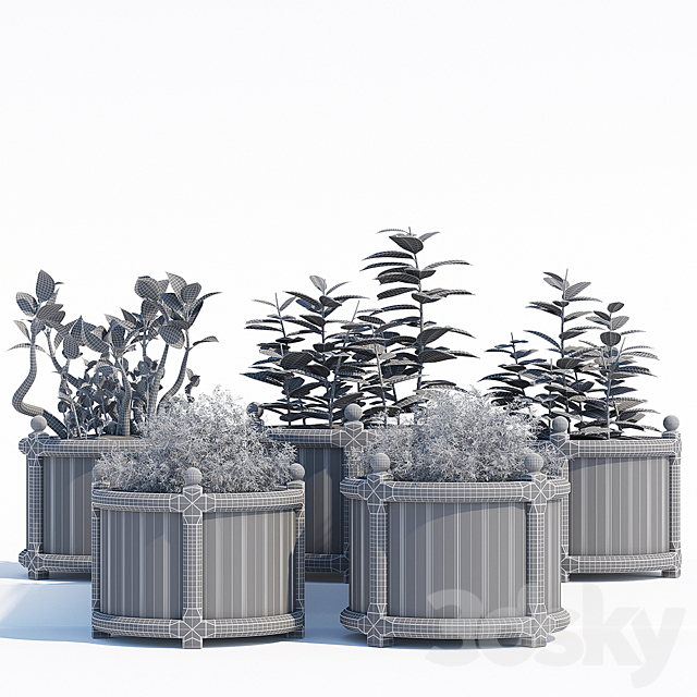 Round versailles planter 2 3DSMax File - thumbnail 3