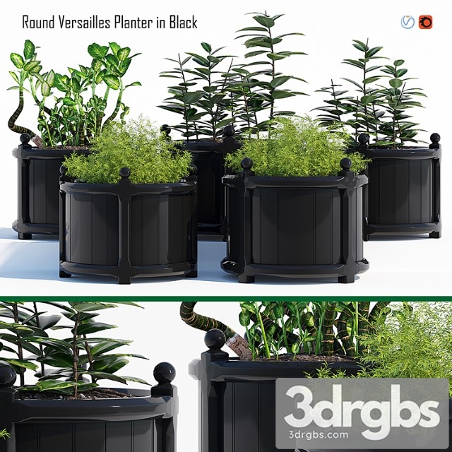 Round versailles planter 2 - thumbnail 1