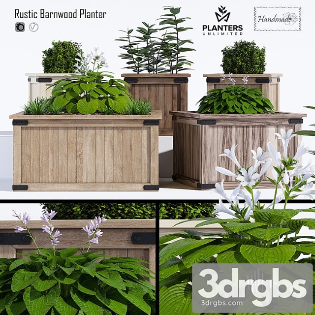 Rustic barnwood planter two - thumbnail 1