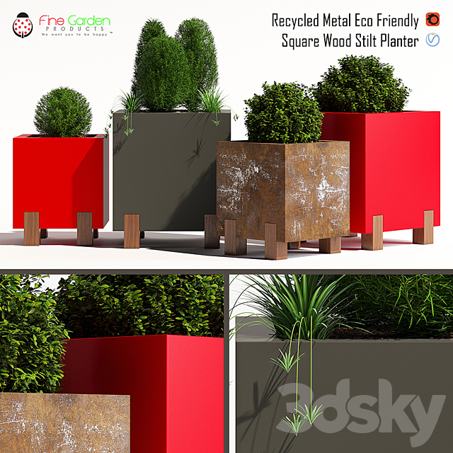 Stilt planter 3DSMax File - thumbnail 1