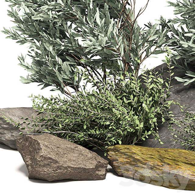 Stone + Bush Pack 7 3DSMax File - thumbnail 2