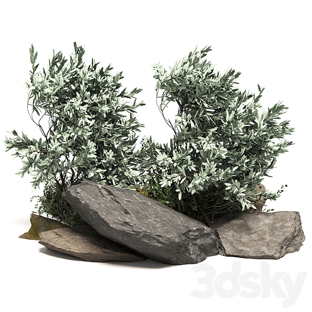 Stone + Bush Pack 7 3DSMax File - thumbnail 4