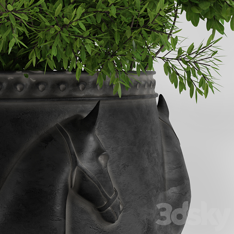 The bush in a flowerpot 3DS Max - thumbnail 2