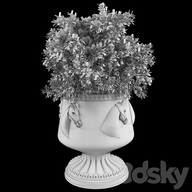 The bush in a flowerpot 3DSMax File - thumbnail 3