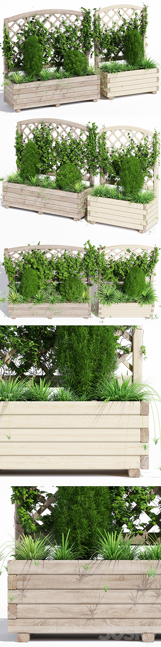 Toulouse planter 3DS Max Model - thumbnail 2