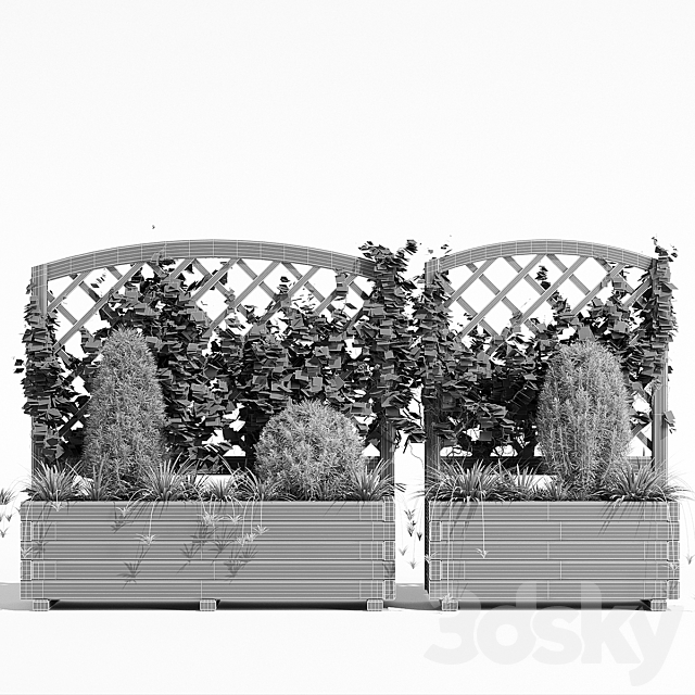 Toulouse planter 3DS Max Model - thumbnail 3