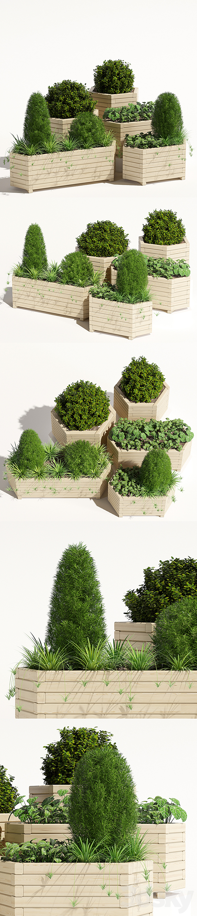 Trough planter 3DS Max Model - thumbnail 2