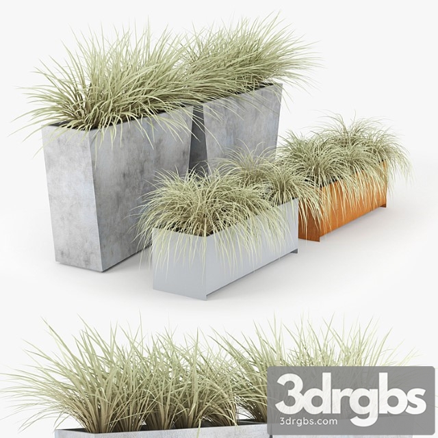 Twista contemporary modern outdoor planter pot grass - thumbnail 1