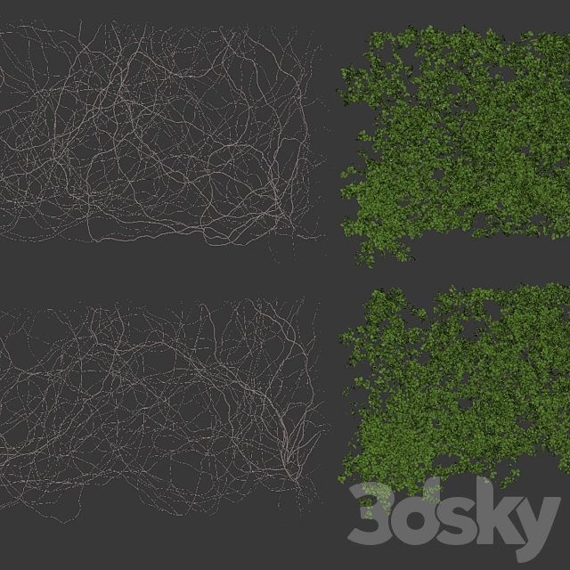 Wall of leaves 3DSMax File - thumbnail 3