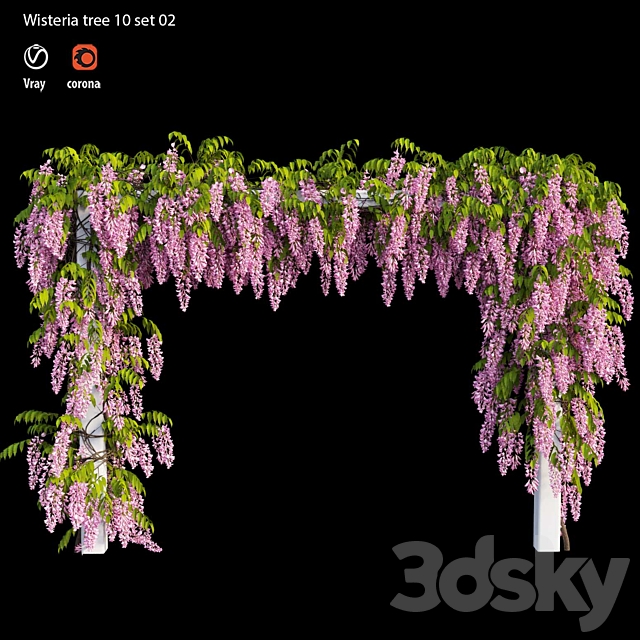 wisterial tree 10 set 02 3DS Max Model - thumbnail 2