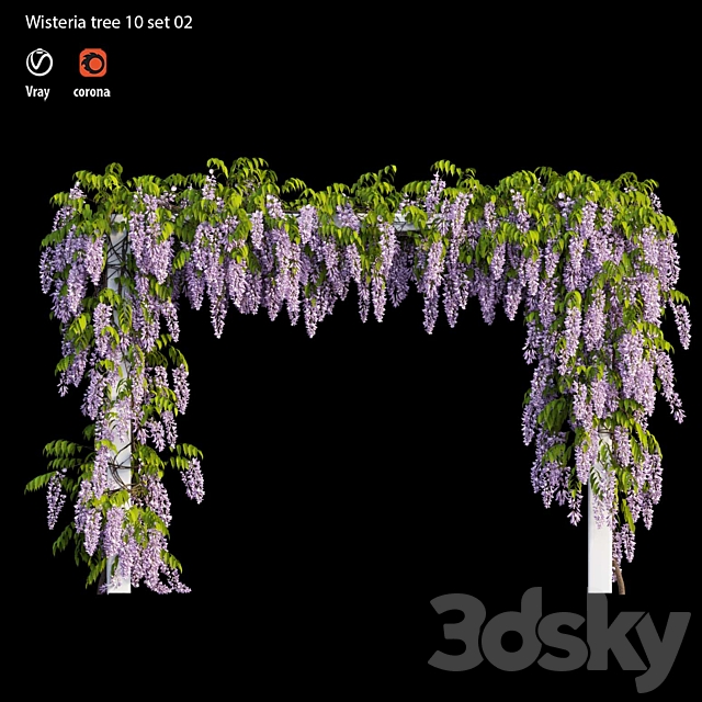 wisterial tree 10 set 02 3DS Max Model - thumbnail 4