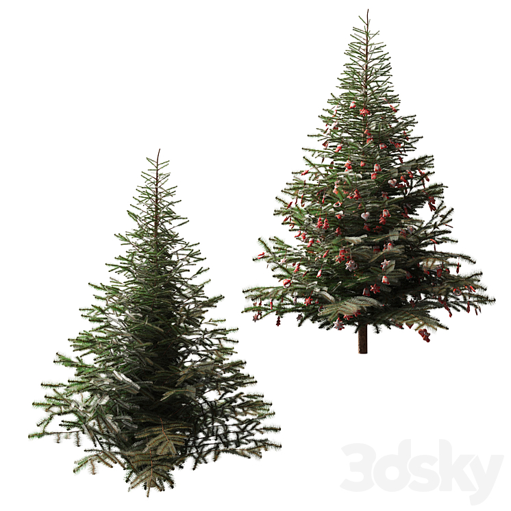 Christmas tree and Christmas tree 3DS Max Model - thumbnail 1