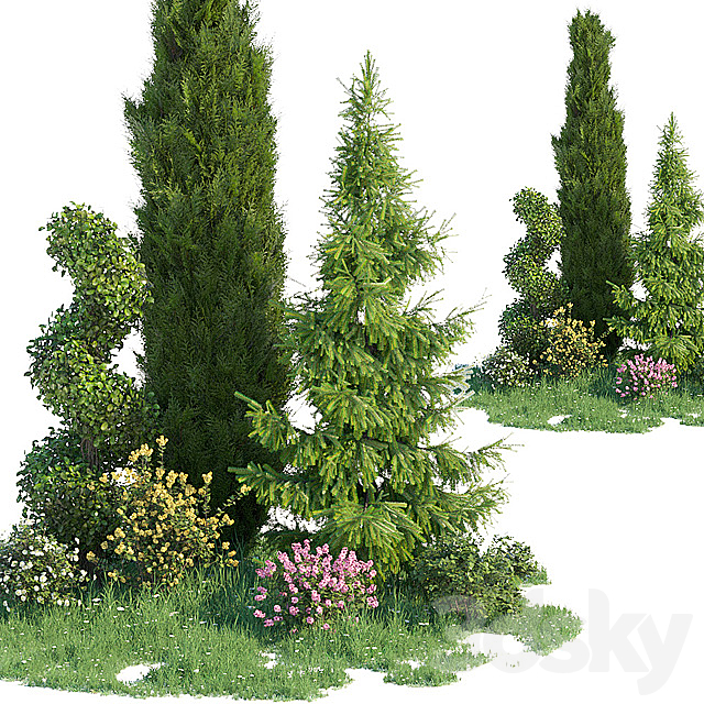 Set for landscaping 4 3DSMax File - thumbnail 1