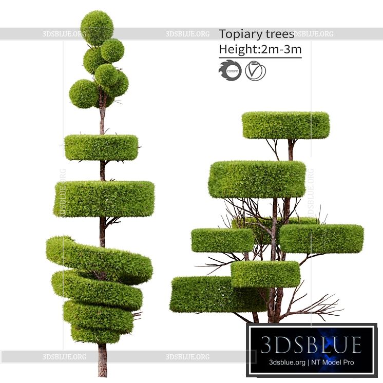 Topiary trees 3DS Max - thumbnail 3