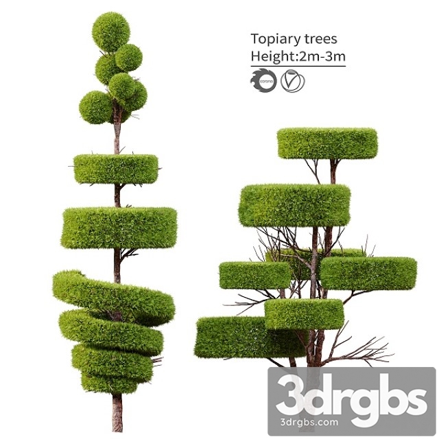 Topiary Trees 3dsmax Download - thumbnail 1