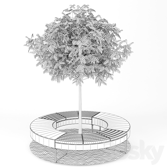 Tree Flowerbed 3DSMax File - thumbnail 2