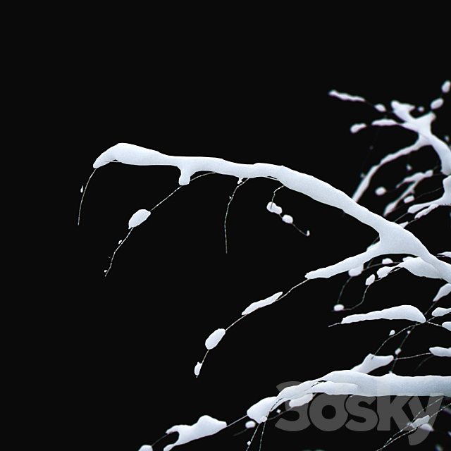 Winter birch v.04 (12m) 3ds Max - thumbnail 2