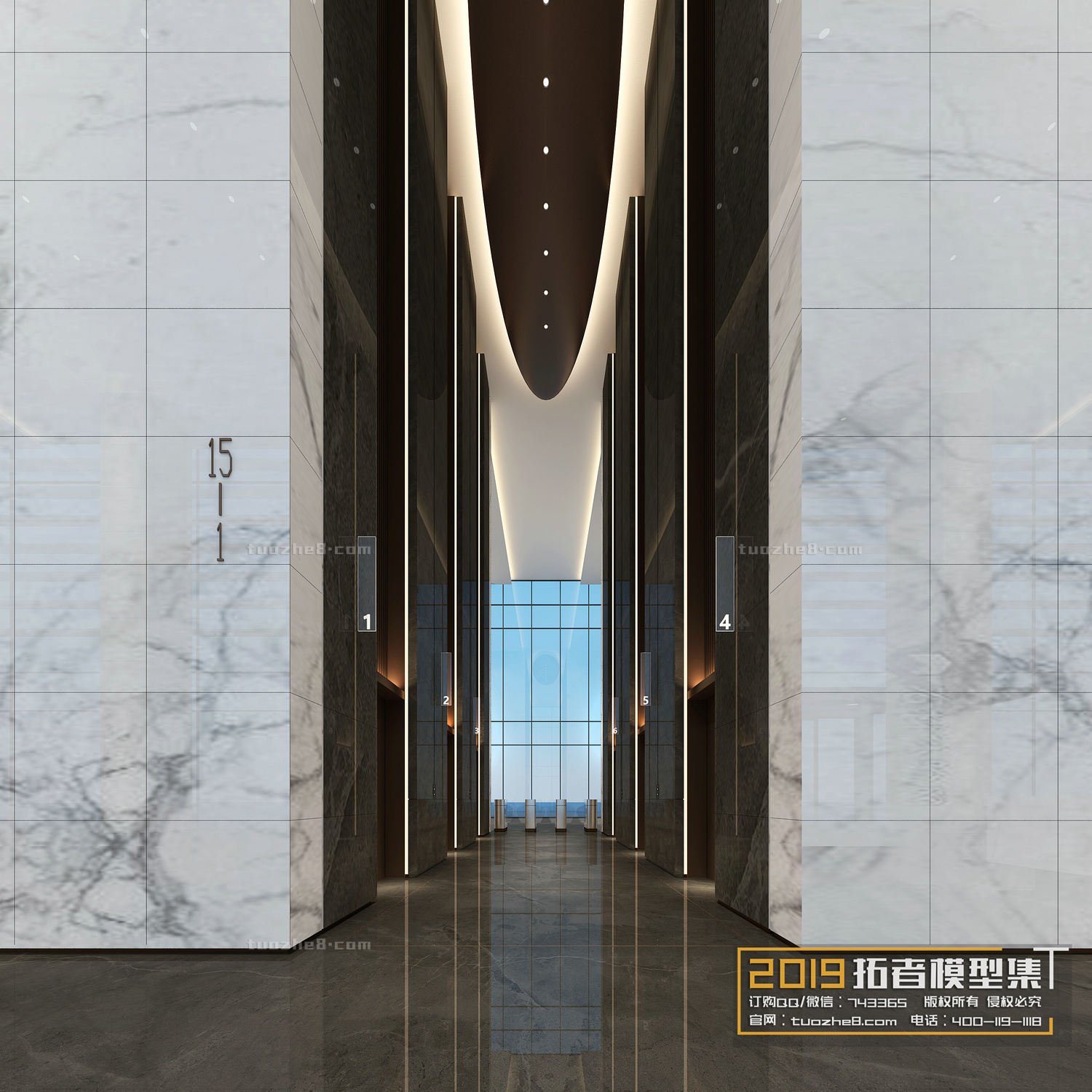 Extension Interior – CORRIDORS, ELEVATORS – 031 - thumbnail 1