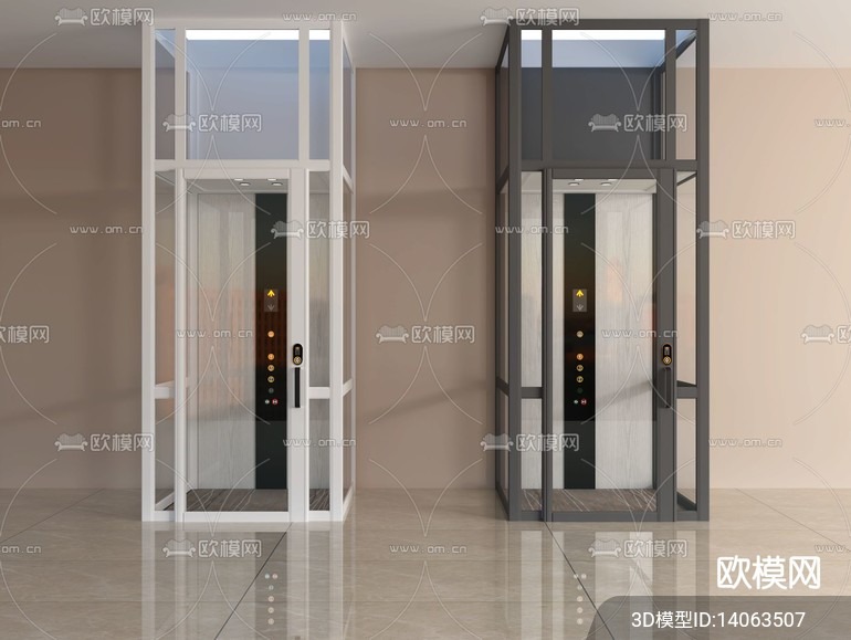 Modern Elevator 3D Models – 002 - thumbnail 1