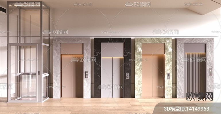 Modern Elevator 3D Models – 003 - thumbnail 1