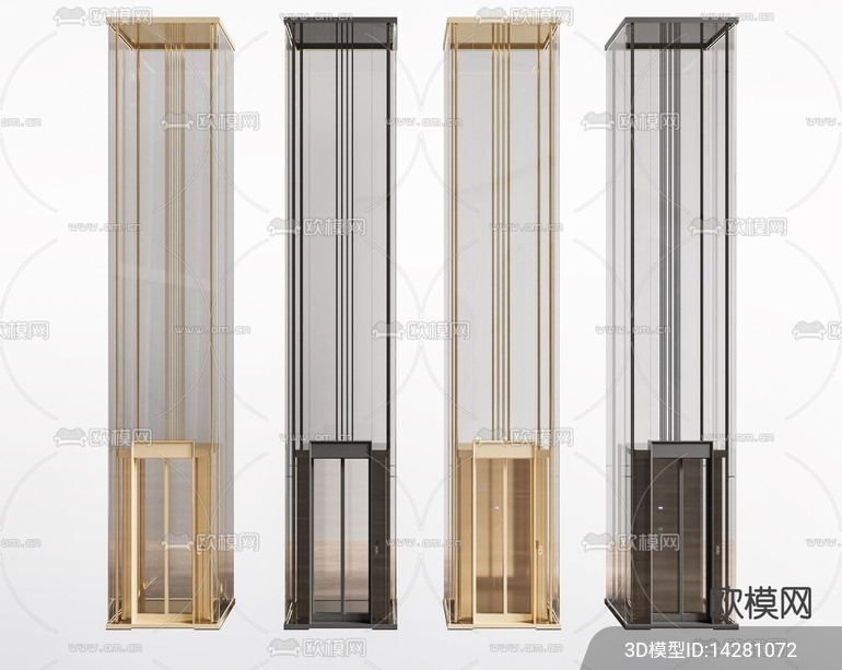 Modern Elevator 3D Models – 008 - thumbnail 1