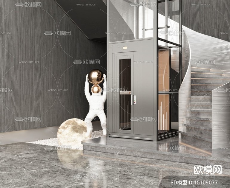 Modern Elevator 3D Models – 014 - thumbnail 1