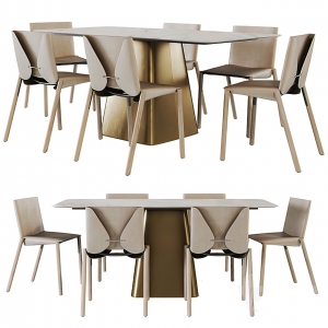 Dining Table Set – 3D – 004 - thumbnail 1