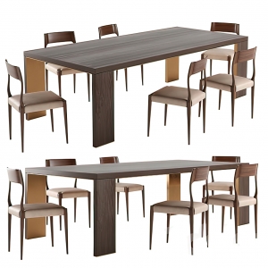 Dining Table Set – 3D – 030 - thumbnail 1