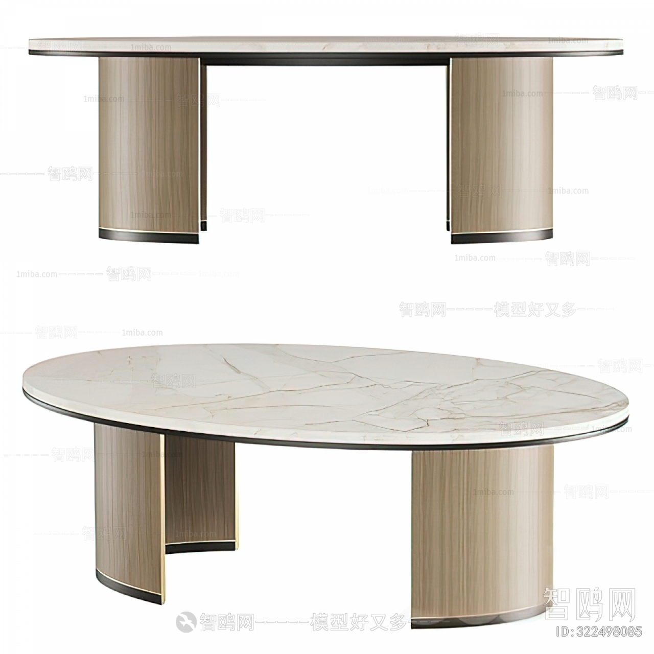 Dining Table Set – 3D – 034 - thumbnail 1