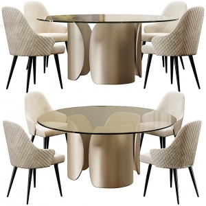 Dining Table Set – 3D – 041 - thumbnail 1