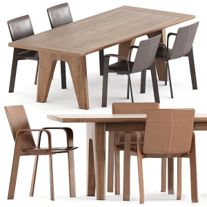 Dining Table Set – 3D – 046 - thumbnail 1