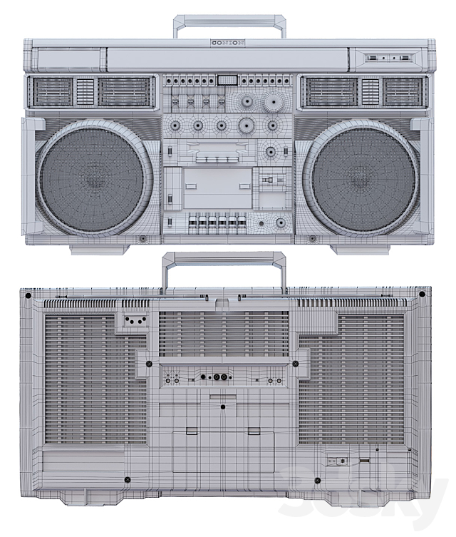 3D Retro Boombox Conion C-100F 3DSMax File - thumbnail 5