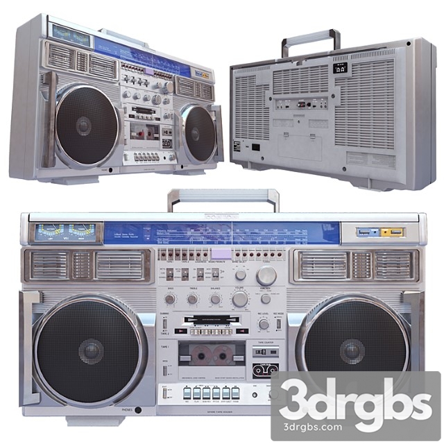 3d retro boombox conion c-100f - thumbnail 1